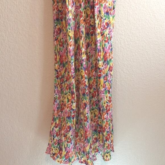 RIXO For Target NWT Bright Colorful Floral Puff Sleeve Midi Dress 8 RARE FIND - Picture 7 of 16